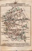 Wiltshire John Cary’s 1792 Antique George III Coloured Engraved Map.