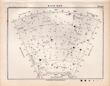 Star Map Chart Victorian 1892 Balls Atlas of Astronomy 64.