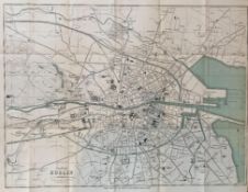 Dublin Town & District Ward Lock Vintage King George V 1927 Map.
