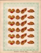 Petits Fours Cakes 2 T. Percy Lewis & A.G Bromley Antique Chromolithograph Print