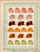Petits Fours Glaces T. Percy Lewis & A.G Bromley Antique Chromolithograph Print.