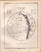 February Midnight Chart Victorian 1892 Balls Atlas of Astronomy 40.