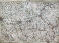 Blackburn Cloth Backed Antique 1919 Engineering Map.
