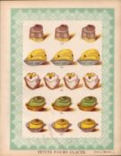 Petits Fours Glaces T. Percy Lewis & A.G Bromley Antique Chromolithograph Print