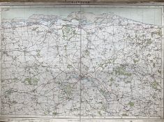 Fakenham 57 Cloth Backed Antique 1921 Engineering Working Map.