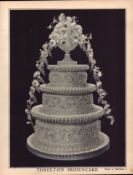 3-Tier Brides Cake T. Percy Lewis & A.G Bromley Antique Chromolithograph Print