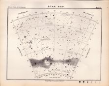 Star Map Chart Victorian 1892 Balls Atlas of Astronomy 67.