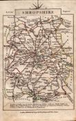 Shropshire John Cary’s 1792 Antique George III Coloured Engraved Map.