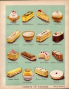 Fancy Cakes & Pastries 2 T. Percy Lewis & A.G Bromley Antique Chromolithograph Print