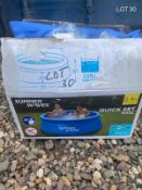 Lot 30 Summer Waves Quick Set Pool 2.4m