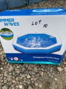 Lot 10 Summer Waves Octagonal Family Pool 2.79 x 2.79 x56 cm