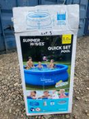 Lot 9 Summer Waves Quick Set Pool 3m