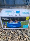 Lot 2 Summer Waves Quick Set Pool 2.4m