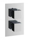 Brand New Boxed Bathstore Square Shower Valve 2 Outlet Thermostatic - Chrome RRP £215 **No VAT**