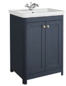 Brand New Boxed Country Living Wicklow 600 Basin Unit - Navy RRP £565 **No Vat**