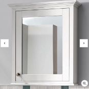 Brand New Boxed Country Living Wicklow Bathroom Mirror Cabinet - Matt White RRP £265 **No Vat**