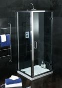 Brand New Boxed Bathstore Atlas Shower Enclosure Hinged Door - 900mm RRP £280 **No Vat**