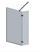 Brand New Boxed Bathstore Wet Room Screen & Pivot Screen 900/350 x 2000mm - Chrome RRP £445