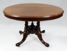 Victorian Mahogany Oval Tilt Top Table