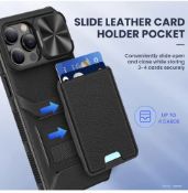 92 Pieces iPhone 14 Pro Max Slim Shockproof Case With Card Holder and Screen Protector