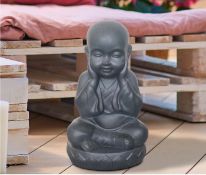 52 x Sitting Baby Monk Grey Indoor and Outdoor Statue - Garden Decor - L20 W17 H35cm RRP £2183.4...