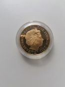 2011 Royal Wedding Prince William Kate Middleton Five Pound Crown Gold Plated Silver Proof Coin