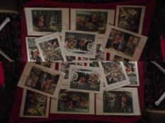 16 X Litho. prints - The Blue Dwarf A Tale of Mystery Love and Crime by Percy B. St John - Cira 1...