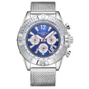 Ltd Ed Swan & Edgar Honour Mechanical Quartz Hybrid silver navy - FREE DELIVERY & 5 YEAR WARRANTY