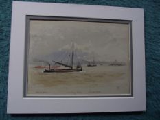 Robert Taylor Pritchett (1828-1907) - Original Maritime Watercolour - signed with monogram.