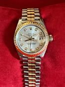 Rolex Lady-Datejust. 18K Tridor Gold. 26mm. Model 69179B. Diamond Dial.