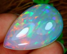 25.28Ct Aurora Puzzle Pattern Natural Ethiopian Welo Opal