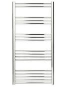 Brand New Boxed Bathstore Hamilton Chrome Curved Towel Radiator 1200 x 500 RRP £130 **No Vat**