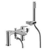 Brand New Boxed Bathstore Aero Deck Mounted Bath Shower Mixer in Chrome RRP £210 **No Vat**