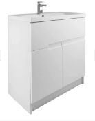 Brand New Boxed Bathstore Vermont 800mm Floorstanding Vanity Unit - Gloss White RRP £620 **No Vat...