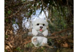 Hanging White Puppy Themed Ornament