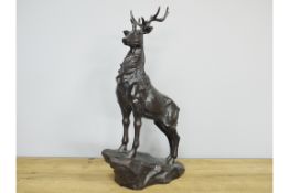 Stag On A Plinth Ornament