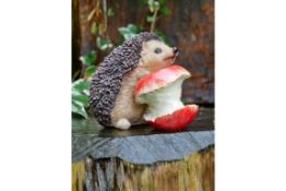 Hedgehog with Apple Garden Ornament