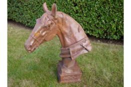 Rusty Effect Cast Iron Horse Head