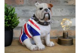 British Bulldog with Union Jack Sitting Ornament