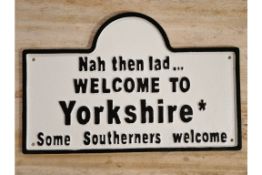 Cast Iron Yorkshire Sign