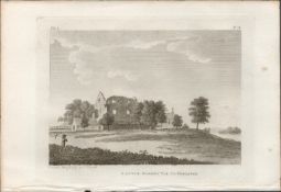Blaney Castle Co Monaghan Grose 1791 Antique Copper Block Engraving.