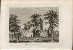 Muckross Abbey Killarney Co Kerry F. Grose 1794 Antique Copper Block Engraving.