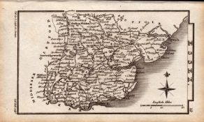 Essex Antique Copper Engraved George IV Map by Sidney Hall.