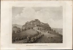 Dunamase Castle Co Laois F. Grose 1794 Antique Copper Block Engraving.