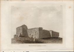 Ballymoon Castle Co Carlow F. Grose 1792 Antique Copper Block Engraving.