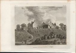 Ballyhaunes Abbey Co Mayo F. Grose 1791 Antique Copper Block Engraving.