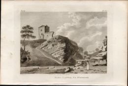 Naul Castle Co Westmeath F. Grose 1791 Antique Copper Block Engraving.