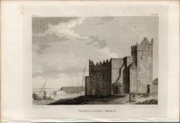 Slade Castle Co Wexford F. Grose 1792 Antique Copper Block Engraving.