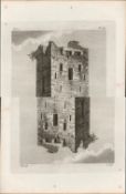 Claddagh Castle Co Galway F. Grose 1792 Antique Copper Block Engraving.