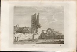 St Marys Drogheda Co Louth Grose 1791 Antique Copper Block Engraving.